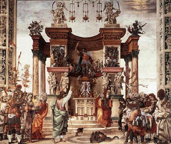 LIPPI, Filippino St Philip Driving the Dragon from the Temple of Hieropolis Sweden oil painting art
